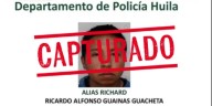 Alias Richar, responsable de la motobomba en La Plata, Huila, fue capturado
