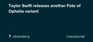 Taylor Swift releases another Fate of Ophelia variant: ohnotheydidnt