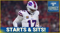 Top STARTS & SITS Ahead of Week 13 | BENCH Bills QB JOSH ALLEN?!?!?