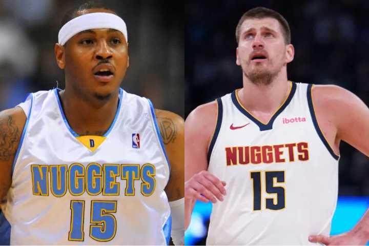 Carmelo Anthony Makes Feelings Clear on Nikola Jokic Wearing His Number 15 Denver Jersey