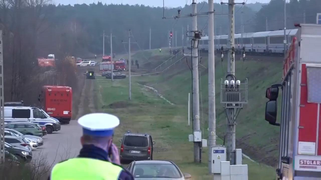 Polish interior minister confirms act of sabotage on a rail line caused by an explosion