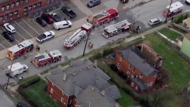 SKY 4: Crews battle house fire in Munhall, Allegheny County