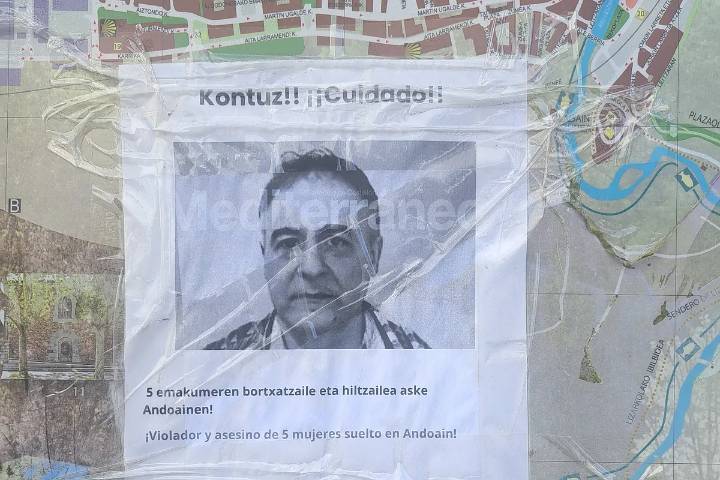 "¡Cuidado! ¡Violador y asesino de cinco mujeres suelto en Andoain!"