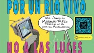 Colectivos vecinales y ecologistas denuncian el encendido de luces en el cauce del Manzanares