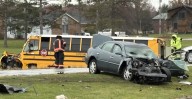 LaGrange man dies after crashing into school bus in Lorain County, state patrol says