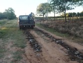 Vecinos de La Cruz reparan por su cuenta los caminos rurales ante el abandono municipal