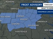 Frost advisory issued Thursday night into Friday ahead of warmer weekend