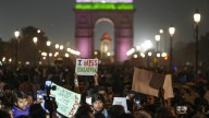 Delhi air pollution: Parents, activists protest at India Gate