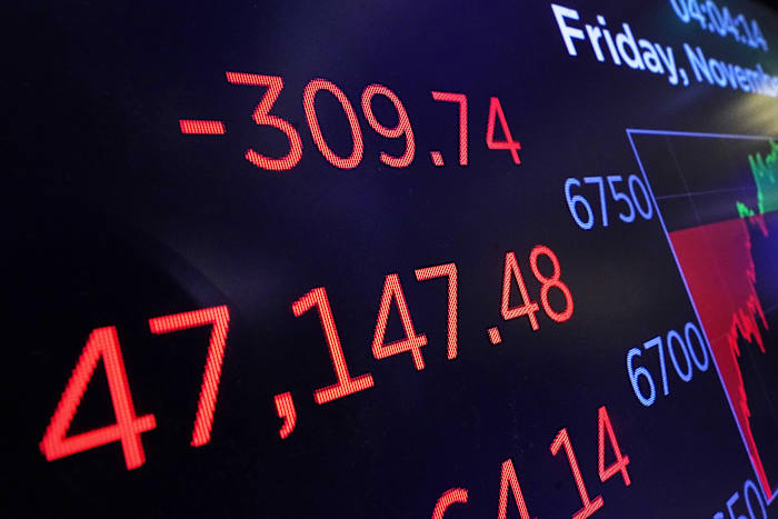 Asian shares sink, tracking a tech