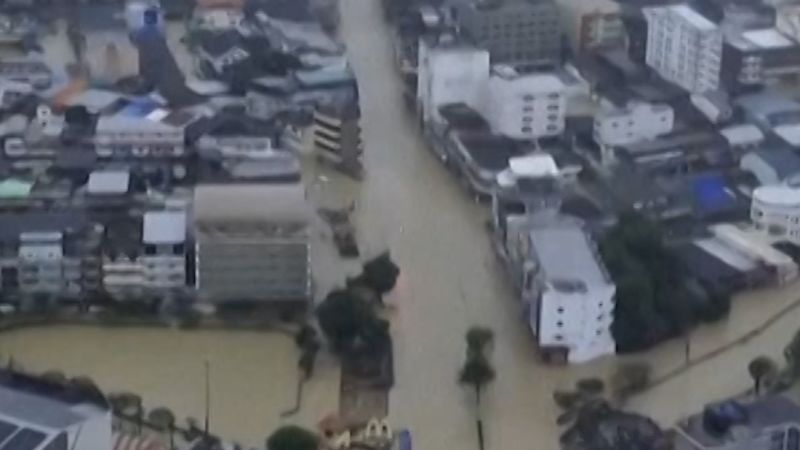 A ‘Once-in-300-years’ rain leaves Thai city flooded