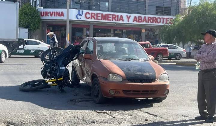 Accidente en la colonia Progreso deja un motociclista herido