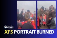 Xi Jinping Portrait Burnt In Kazakhstan: Anti