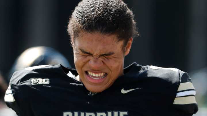 Bakyne Coly, Purdue football starting offensive lineman, weight, meat
