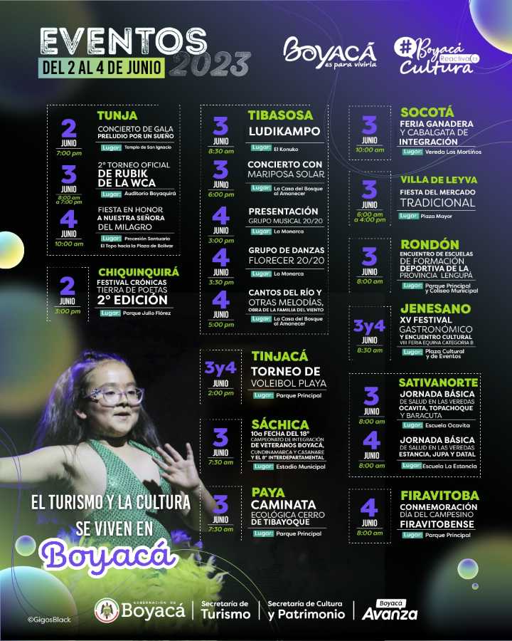 Más eventos culturales y turísticos ofrece Boyacá en junio