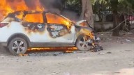 Electric car bursts into flames at NTR stadium; second vehicle damaged