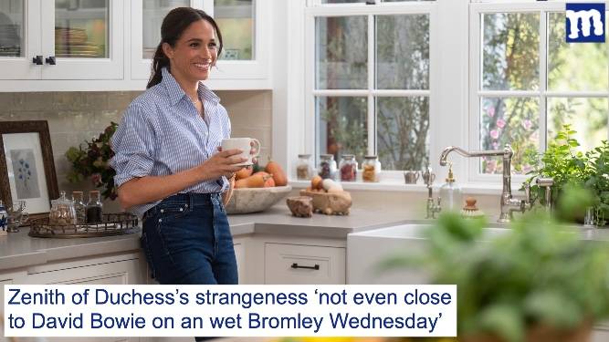 Is this Meghan's strangest moment yet? Because if so, it's not particularly strange