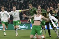 Festejo épico: los videos virales de los irlandeses festejando el pase al repechaje del Mundial en el último minuto