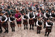 Bagpipers claim world record with AC/DC's 'It's a Long Way to the Top'