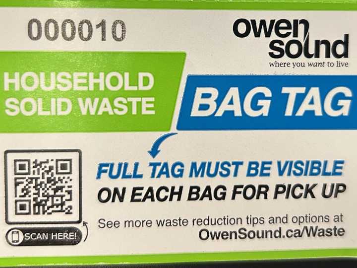 Owen Sound's garbage bag tags getting a new look