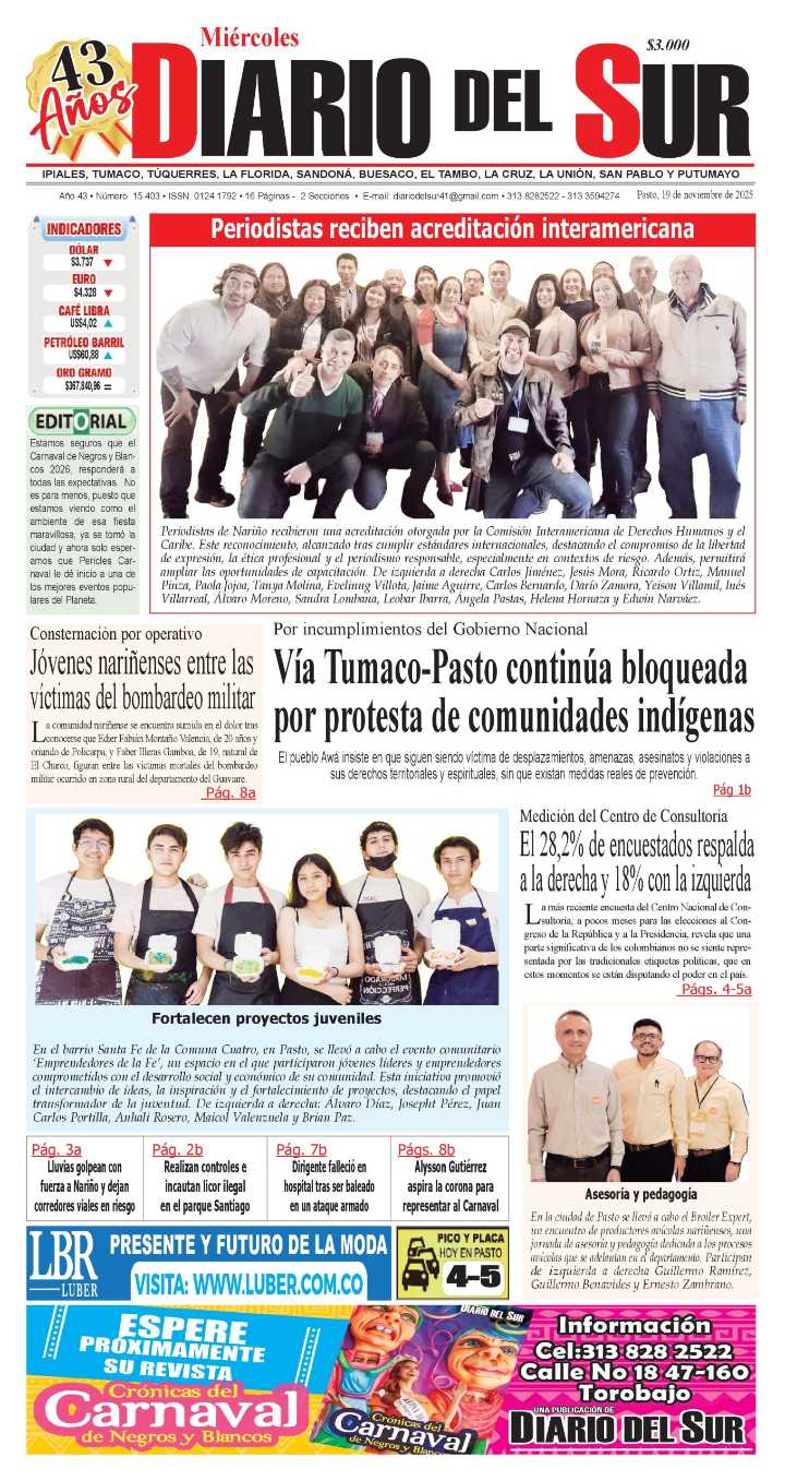 Portada 19 de noviembre de 2025