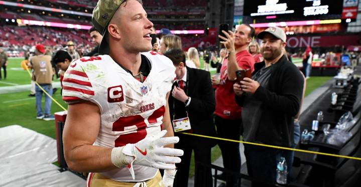 Christian McCaffrey continues to pile up yards and touchdowns for the 49ers