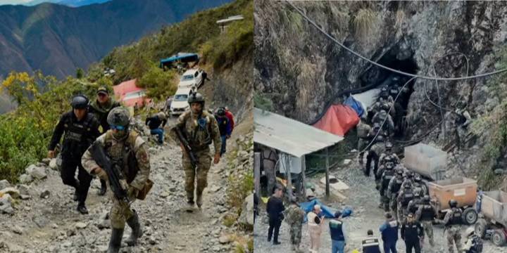 Fuerzas Armadas se enfrentan a mineros ilegales en Pataz: operativo en mina Choloque dejó un fallecido