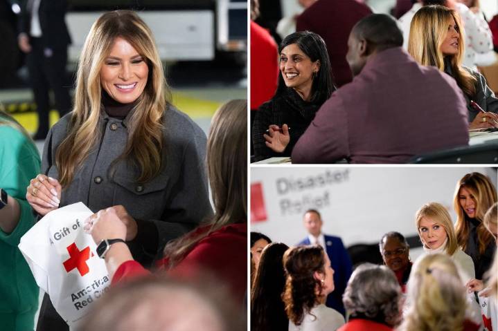 Melania Trump, Usha Vance, and Cheryl Hines create handwritten notes, care packages for service members