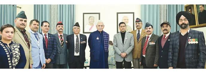 LG Sinha interacts with Armed Forces’ veterans