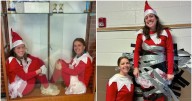 'Merry and bright' teachers delight students as real-life Elves on the Shelf at Virginia school