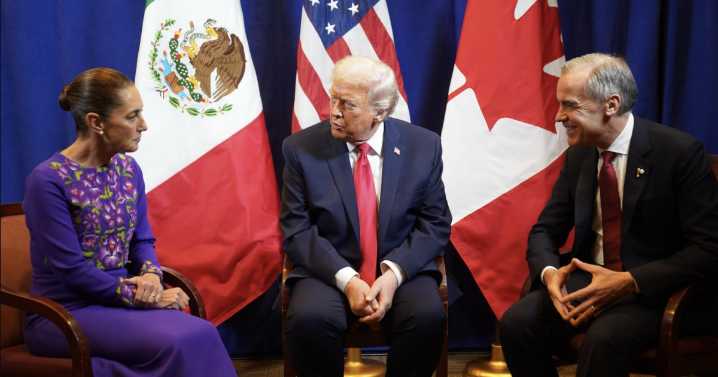 Sheinbaum se reunió con Trump y Carney; ¿de qué hablaron y cuánto duró el encuentro?