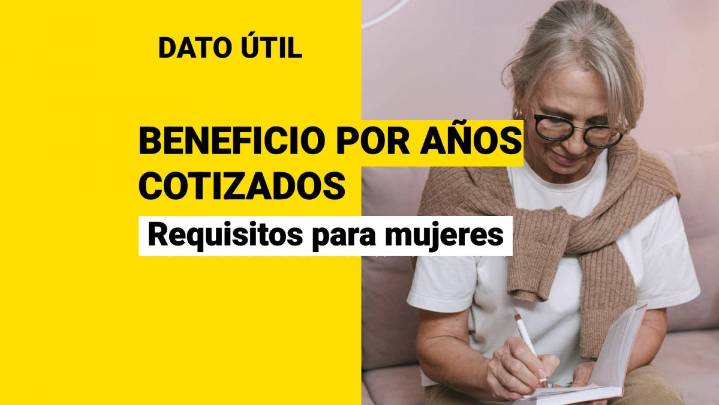 Beneficio por Años Cotizados: Este es el mínimo de meses cotizados que deben tener las mujeres