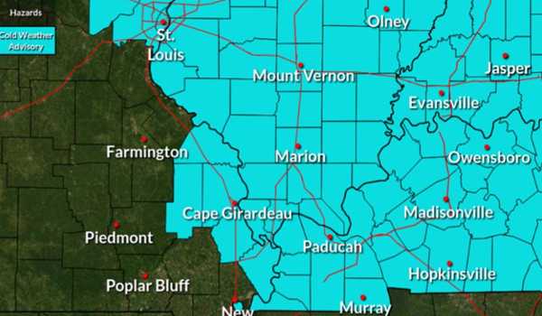 Cold weather advisory issued for Saturday night, Sunday