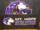 Mt. Hope High's Jackson, Abbruzzi pen Division I college sports letters