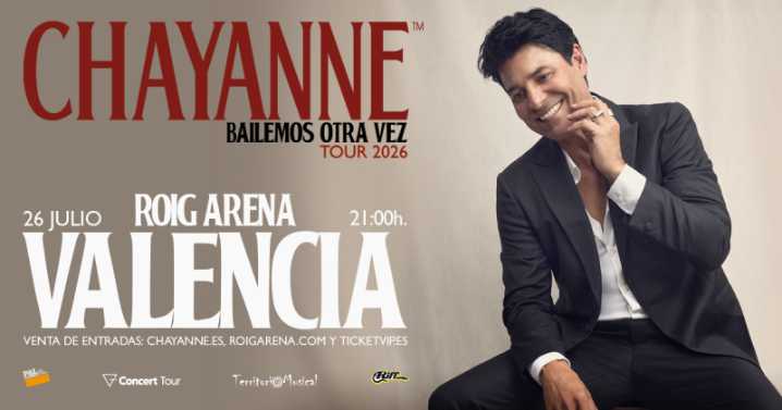 Chayanne actuará en el Roig Arena con ‘Bailemos Otra Vez 2026’