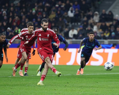 Szoboszlai steps up in place of Salah to sink Inter as Liverpool fans sing Slot’s name