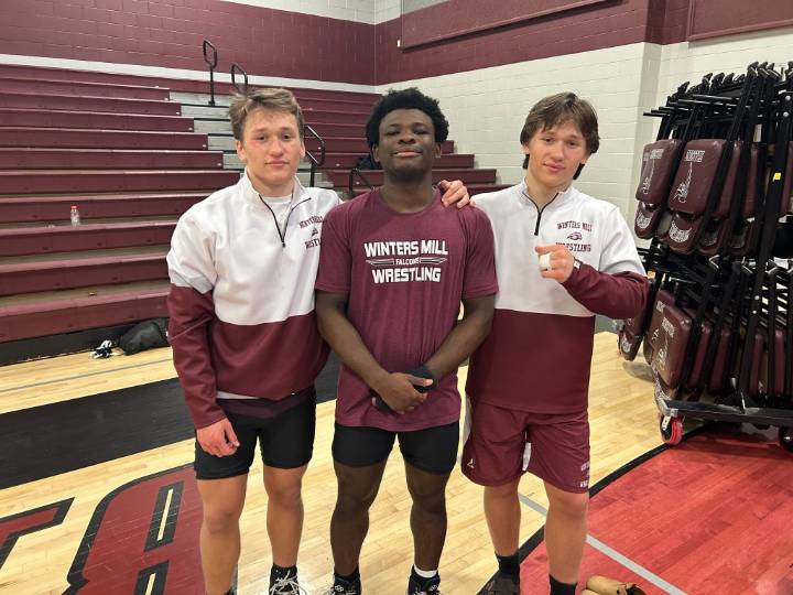 Winters Mill wrestling pulls away from Century for 55