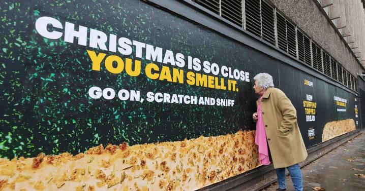 Subway unveils giant 'scratch-and-sniff' scented billboard to celebrate new festive bread