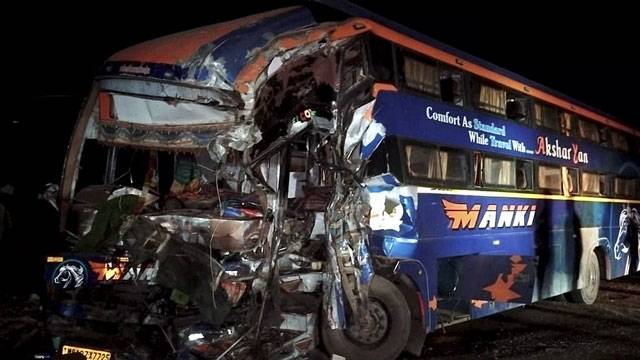 Four dead, 27 injured in bus-truck collision on Jaipur–Bikaner Highway