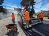 Repavimentaron otro tramo de la calle 12 de Octubre