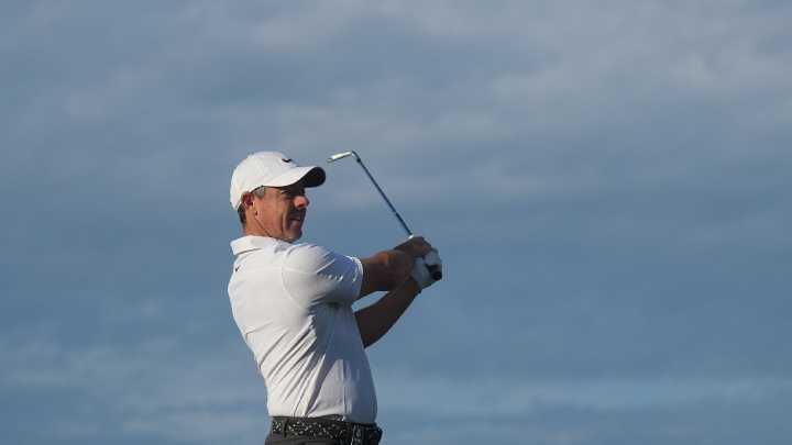 Why golfer Rory McIlroy was forced to hit a shot with ball under banana peel