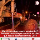 Maquinaria abandonada en vías de El Retiro es removida para avanzar en obra que estuvo estancada desde 2018