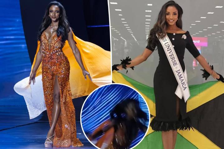 Miss Jamaica's injuries revealed after falling from Miss Universe stage