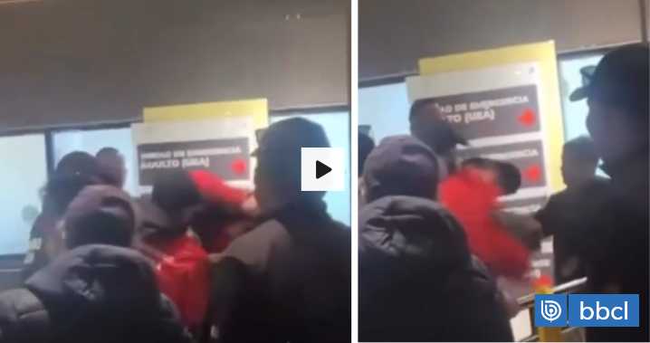 Captan brutal golpiza de guardias del Hospital Gustavo Fricke a hombre en Valparaíso