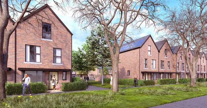 A new neighourbood with hundreds of homes is being built in Salford