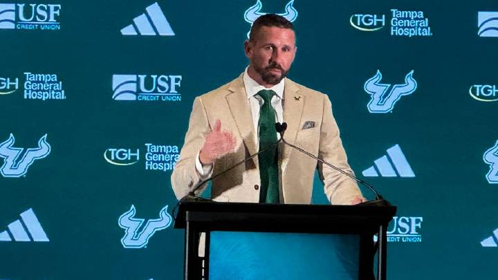 USF introduces Brian Hartline as new coach