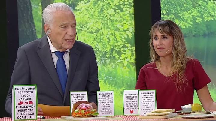Cuestión de peso: así es el sándwich perfecto que comen Alberto Cormillot y Estefanía Pasquini