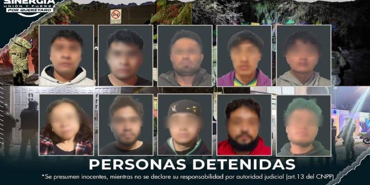 Detienen a una decena de personas tras 11 cateos simultáneos en Querétaro