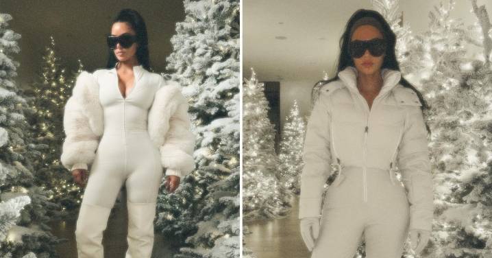 Kim Kardashian Flaunts Her Figure for Cheesy Photoshoot in Her Home After Being Dragged for 'Excessive' and 'Depressing' Christmas Decor