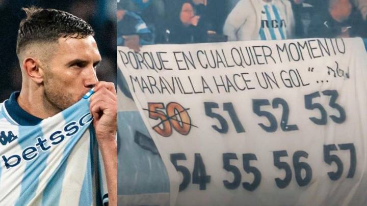 La sequía de Maravilla Martínez que preocupa a Racing y... ¿una bandera que es mufa?