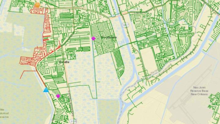 More than 2,400 without power in Jefferson Parish